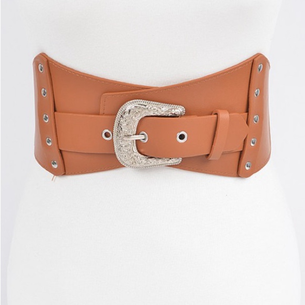 52B. Metal Buckle Stretch Belt - Picture 3 of 8